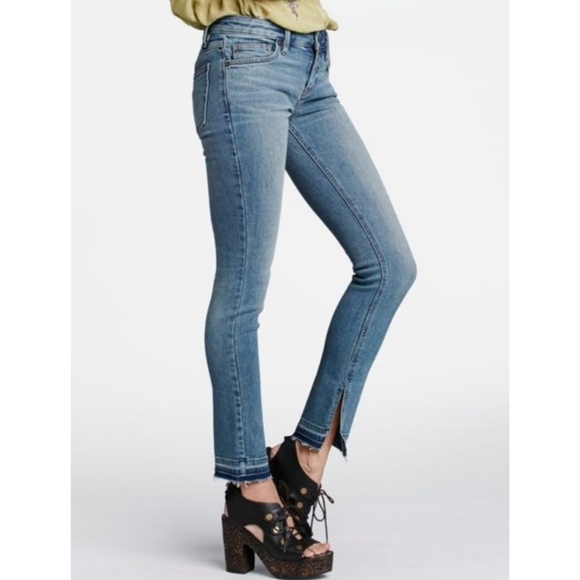 Free People Denim - Free People | Split Raw Hem Skinny Jeans